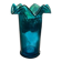 Vintage blue corolla vase glass Italy Murano style