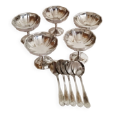 Coupes à glace sur pied ,ou sorbet  , en inox 18/10