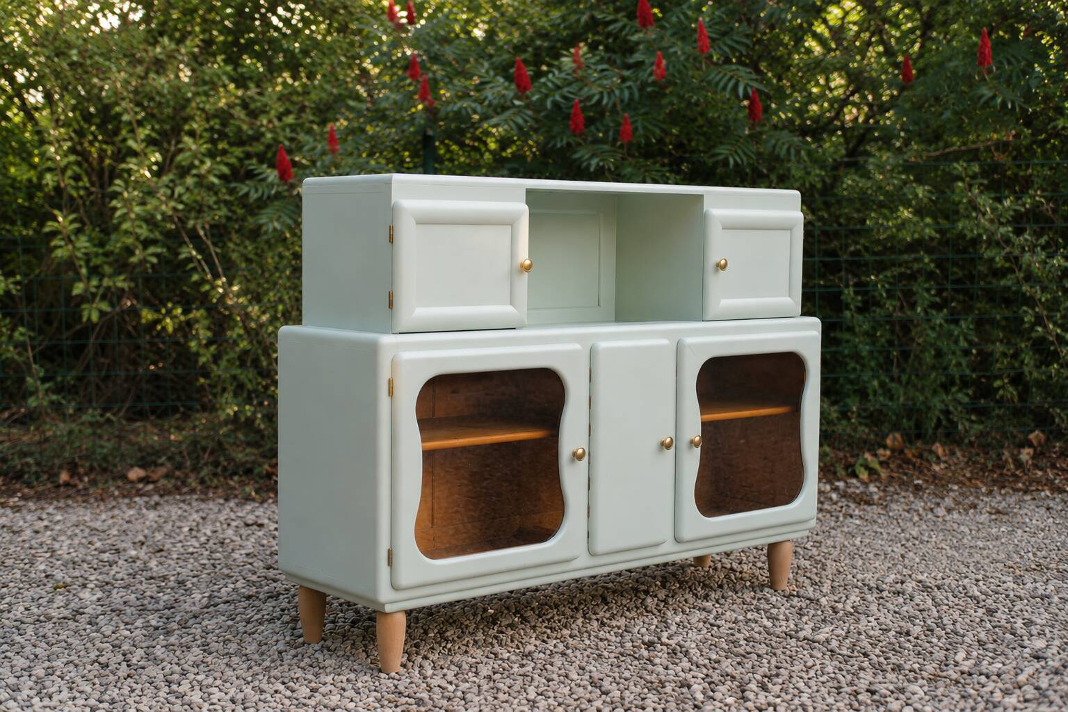 Renovated vintage buffet – Celadon Green Libéron