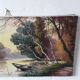 Peinture à l'huile paysage champêtre