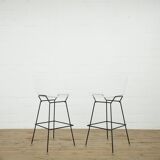 Set of two Harry Bertoia high stools for Knoll