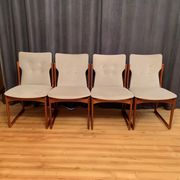 Ensemble de quatre chaises Vamdrup Stolefabrik, Danemark, années 1960