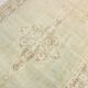 Tapis Anatolien Vintage Fait Main en Laine, Tons Vert Pâle, Beige, Ivoire