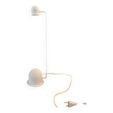 Vintage articulated desk lamp in white lacquer