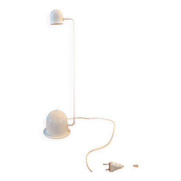 Vintage articulated desk lamp in white lacquer