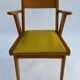 3 french design chairs chene light red yellow green 1960