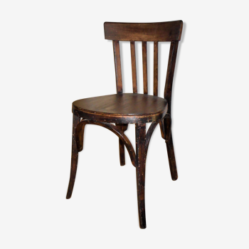 Chaise ancienne de bistrot en bois
