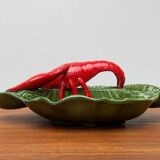 Vintage Italian lobster-shaped pottery sculpture.