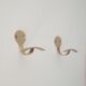 Pair of coat racks in gilded steel 70s/80s