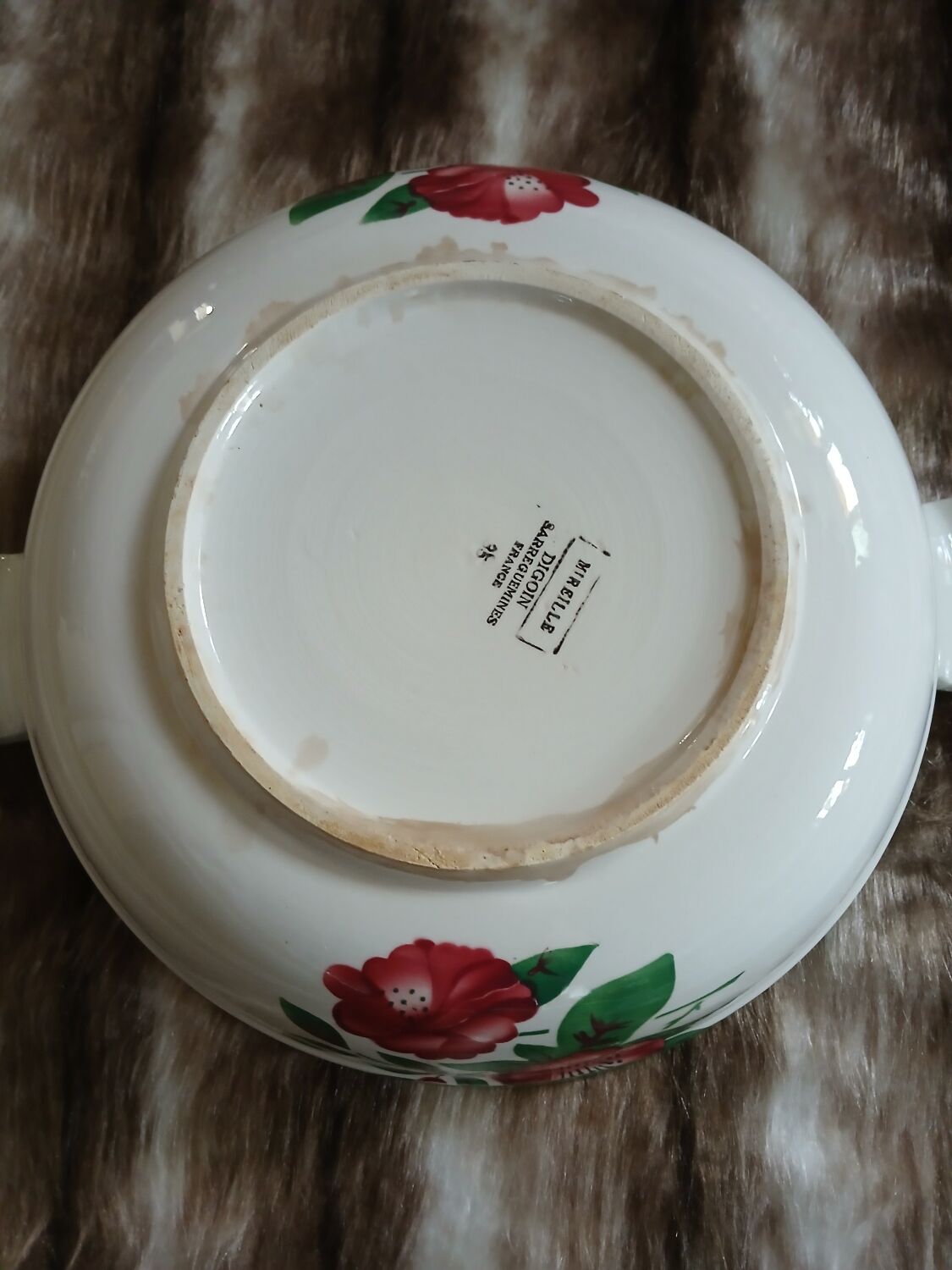 Antique soup tureen from Digoin and Sarreguemines