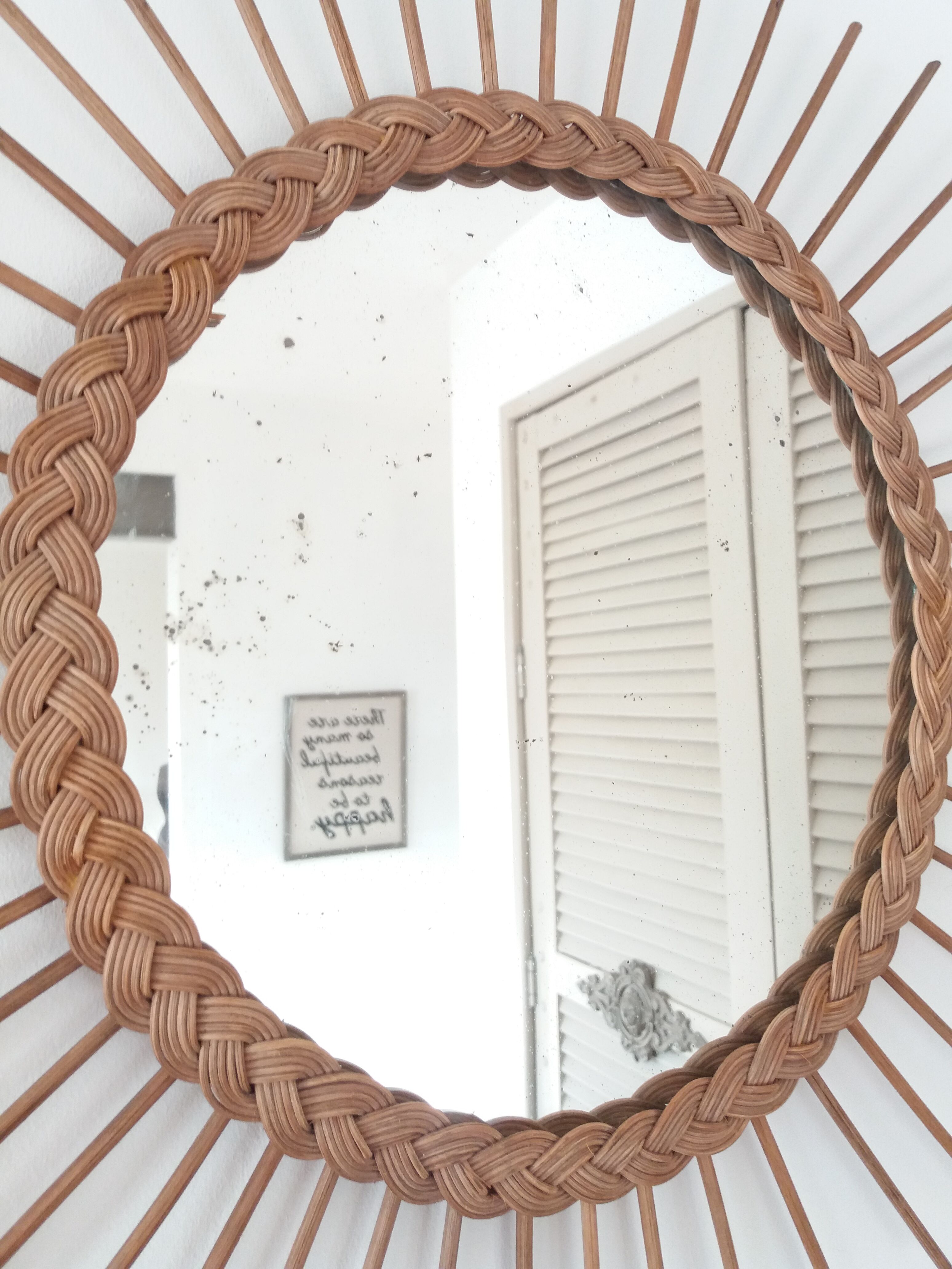 Miroir en osier - 77cm