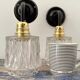 Set of three vintage identical sconces in chiseled glass