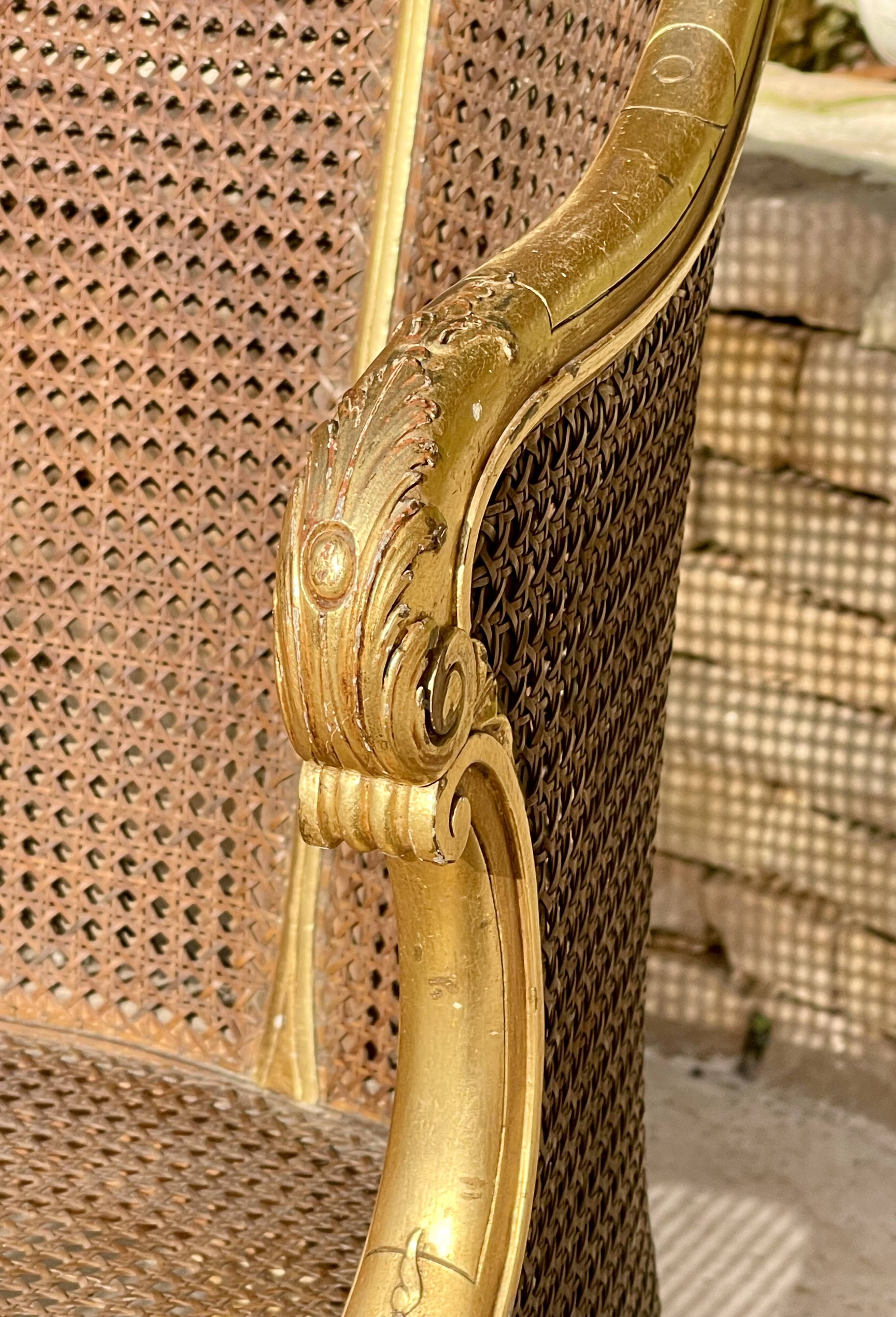 Louis XV Style Gilded Wood Bench