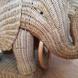 Pair of rattan sofa ends or elephant bedside tables
