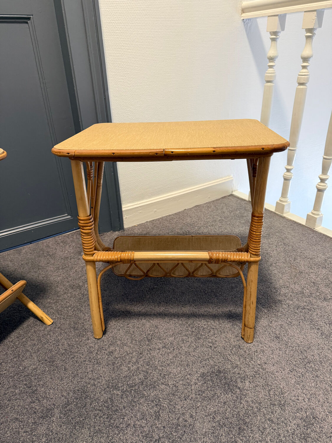 Rattan bedside table