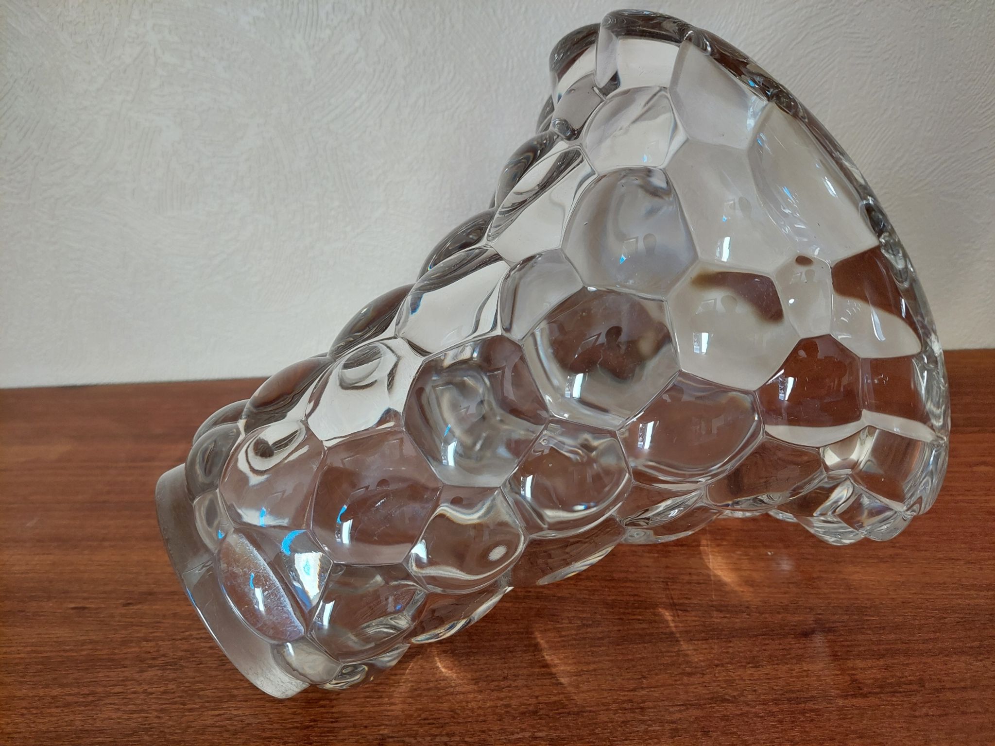 Vase en cristal transparent Pierre D'Avesn , Art Deco