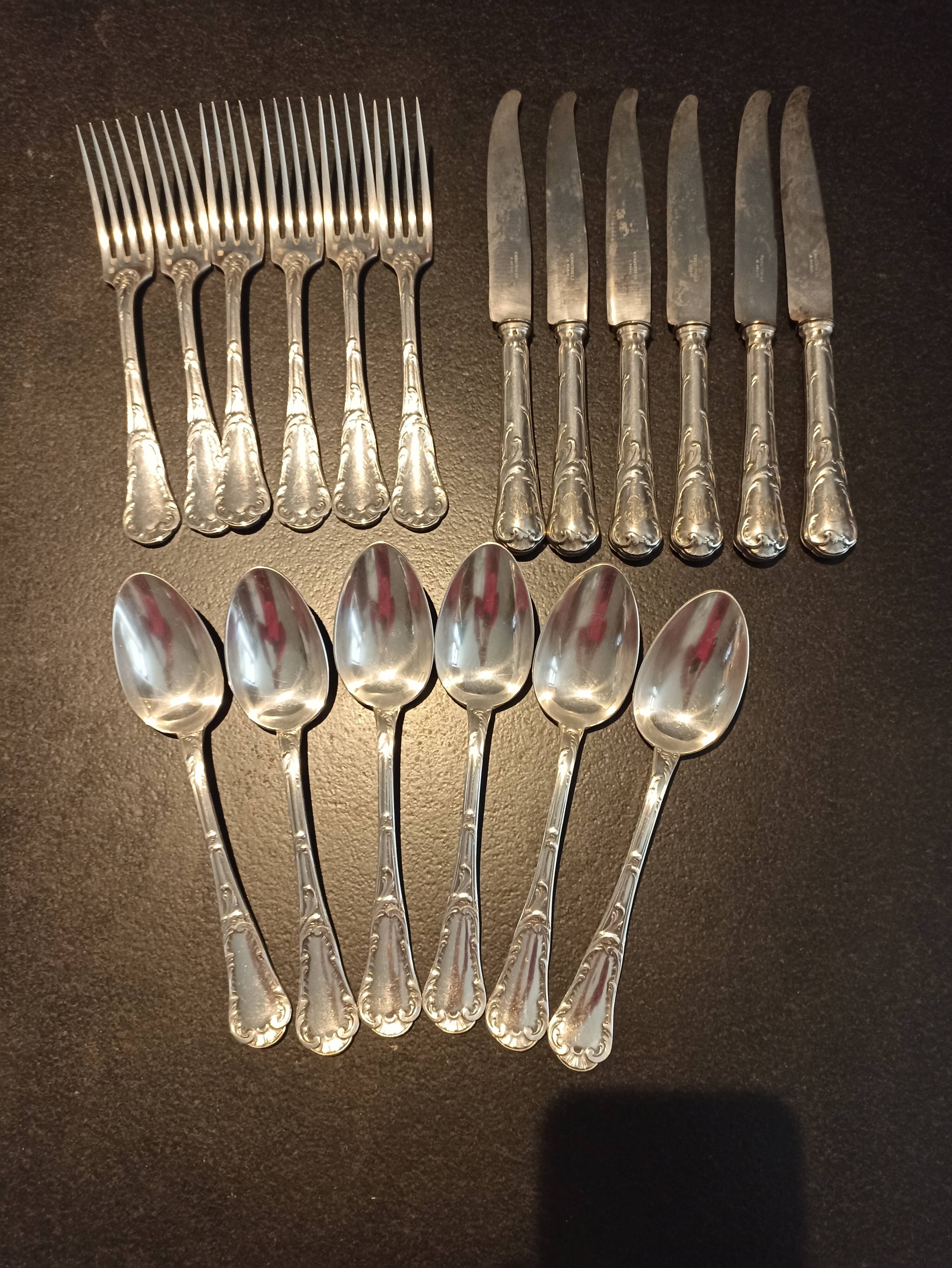 Ménagère Christofle en métal argenté