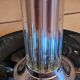 G. frattini for relco vintage chrome floor lamp with glass stems
