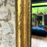 Antique Louis-Philippe mirror 158/74cm gilded with gold leaf, mercury.