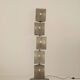 Modernist 5-light movable floor lamp in perforated metal, circa 1980