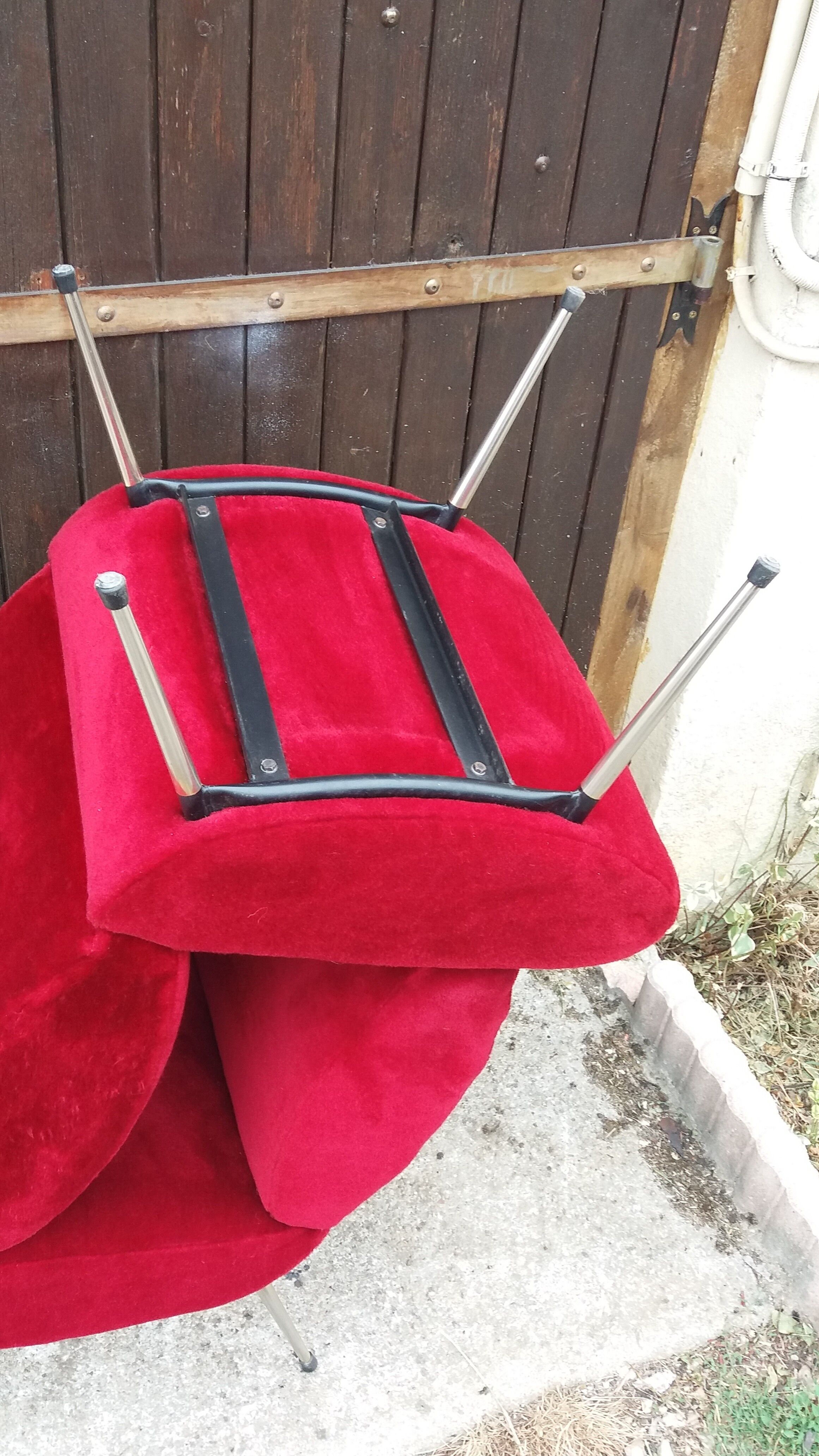 Paire de chauffeuses vintage