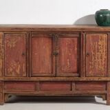 Ancien buffet rouge de la dynastie Qing (vers 1900) #12