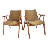 Set of 2 Rare Vintage Lupina Wooden Armchair by Niko Kralj, MCM Shell Chair