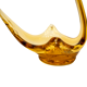 Pair of amber glass swans