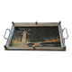 30s painted glass tray