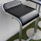 3 adjustable bar stools Lapalma black leather, Italian design
