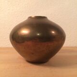 Vintage modernist golden brass vase