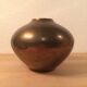 Vintage modernist golden brass vase