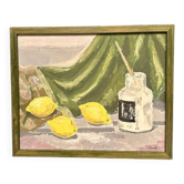 Original Oil on Panel – “Still Life with Lemons and Inkpot” by Gilbert