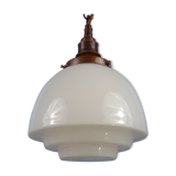 Art Deco opaline hanging lamp