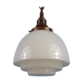 Suspension opaline Art Déco