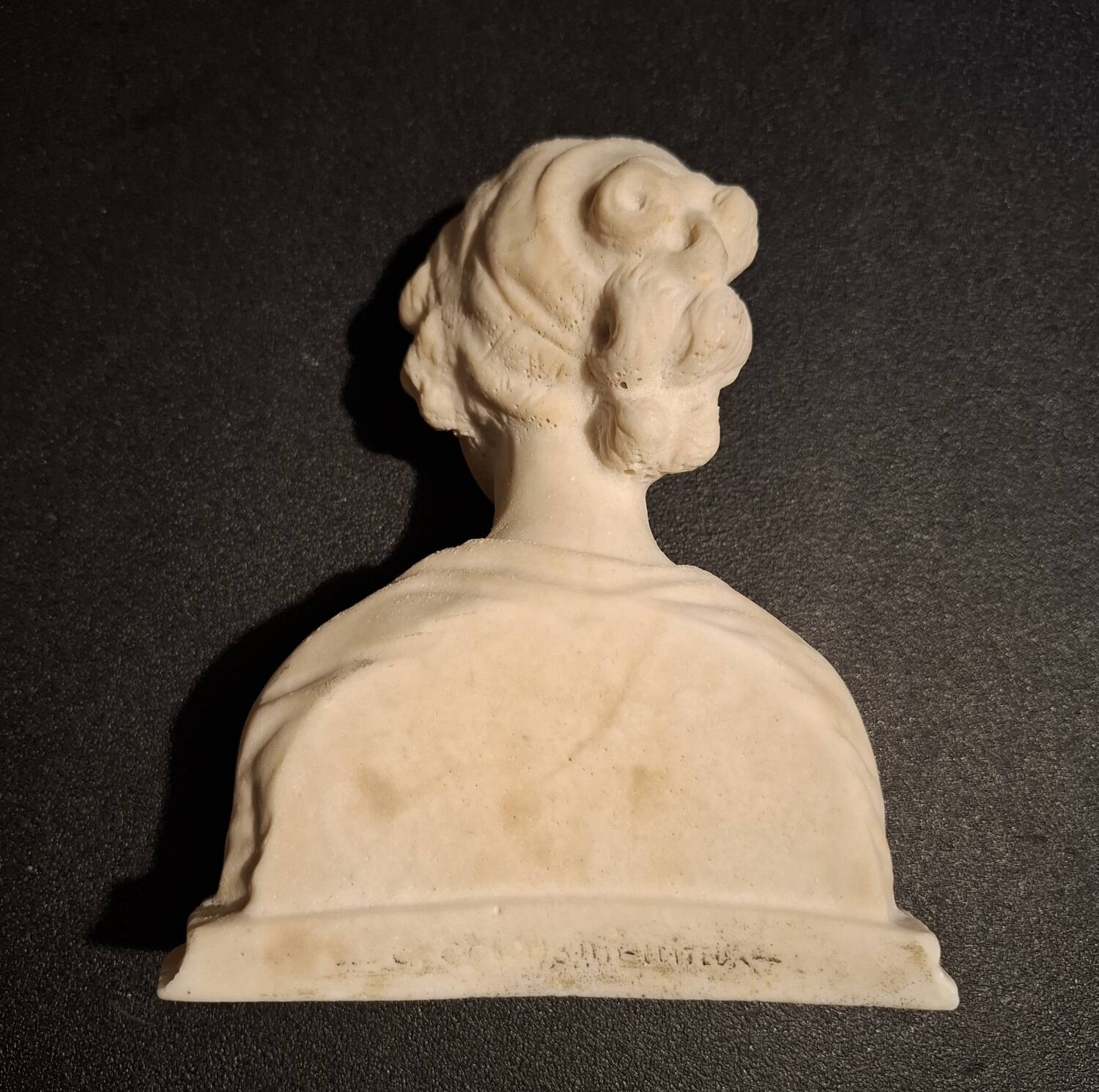 Female bust in stone