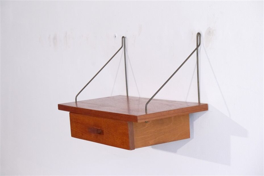 Chevet mural scandinave en teck 1960