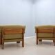 Mobil Girgi walnut wood armchairs 1970s, set of 2