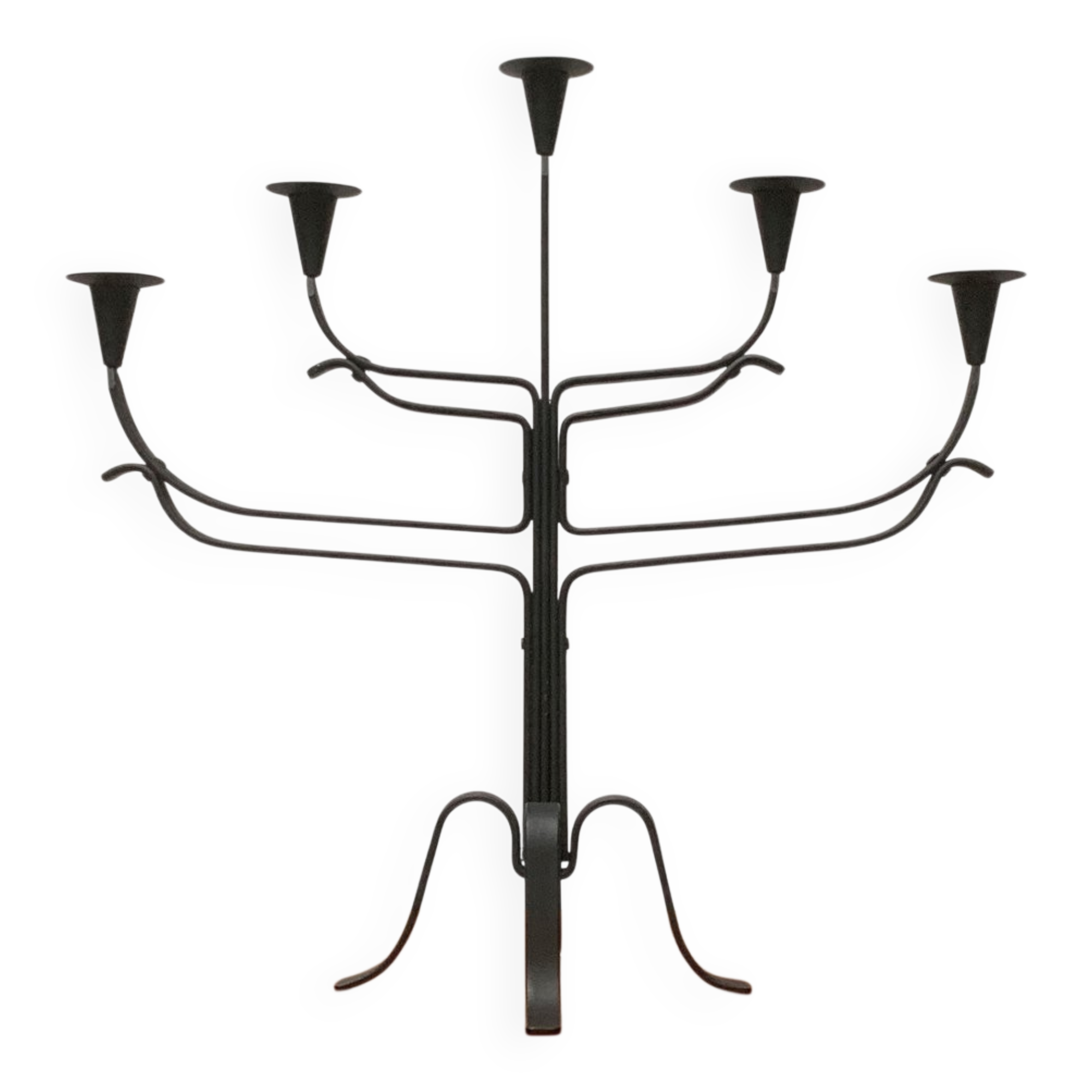 Brutalist Metal Candle Holder