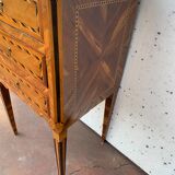 Small chest of drawers of Louis XVI style in veneer wood
