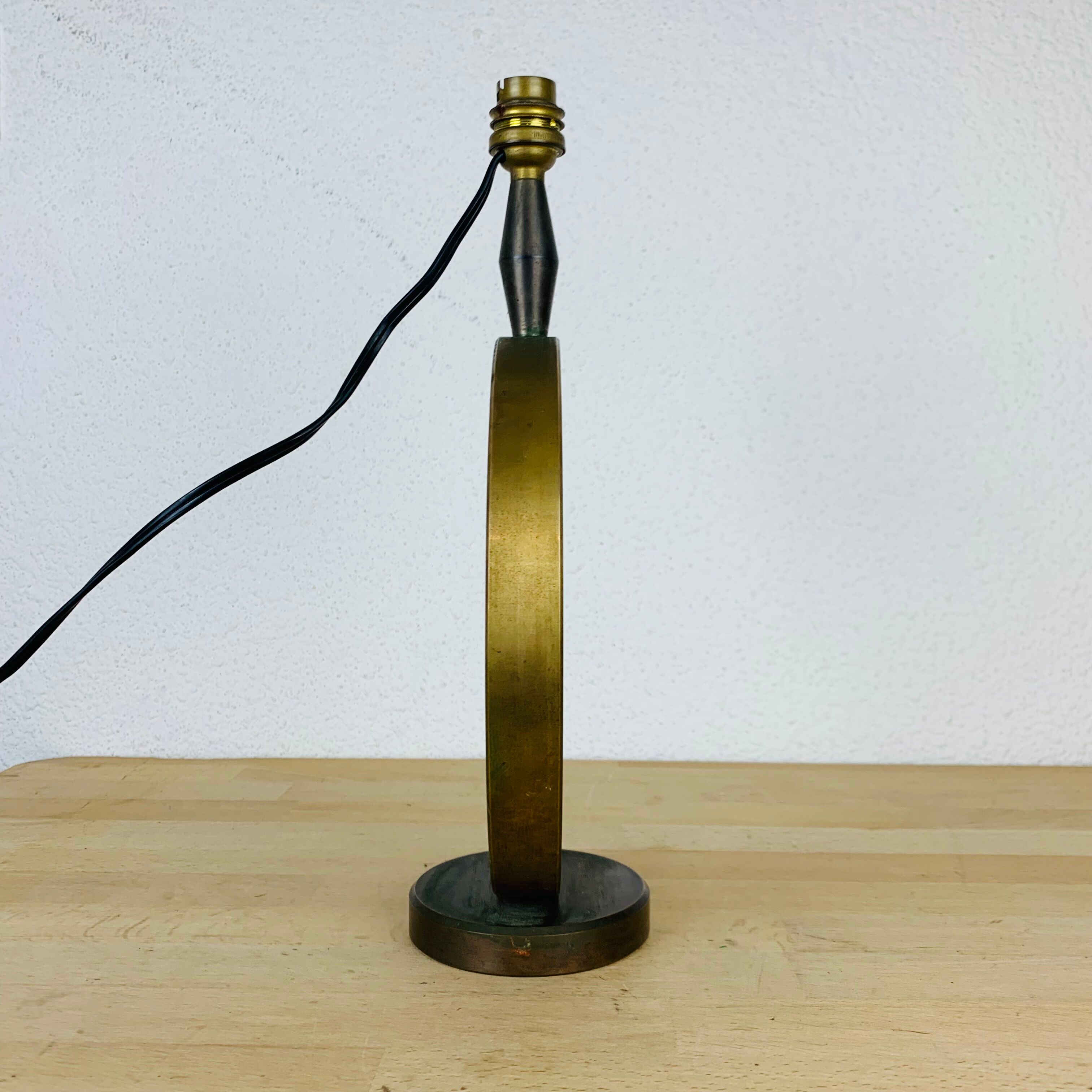 Sculptural brass lamp modernist style 50s