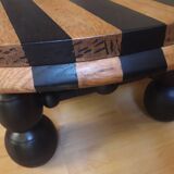 Brutalist coffee table, attributed to Charles Dudouyt