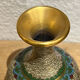 Antique vase with cloisonné enamel in brass