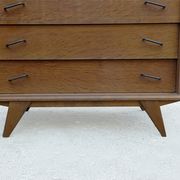 Commode vintage bois pieds compas années 1950