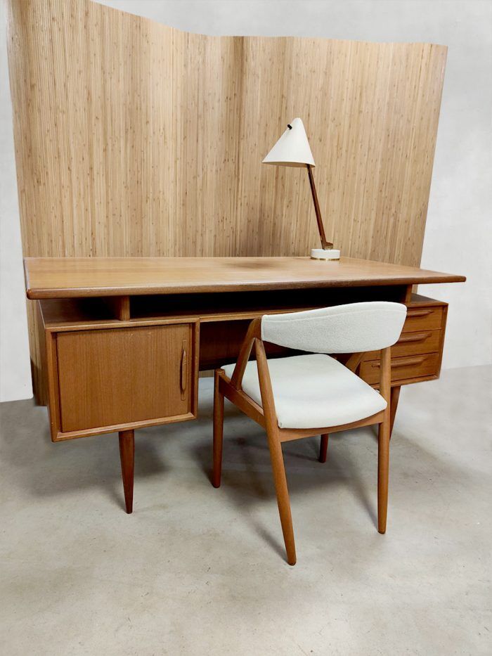 Vintage teak desk Möbel H. Riestenpatt 1960