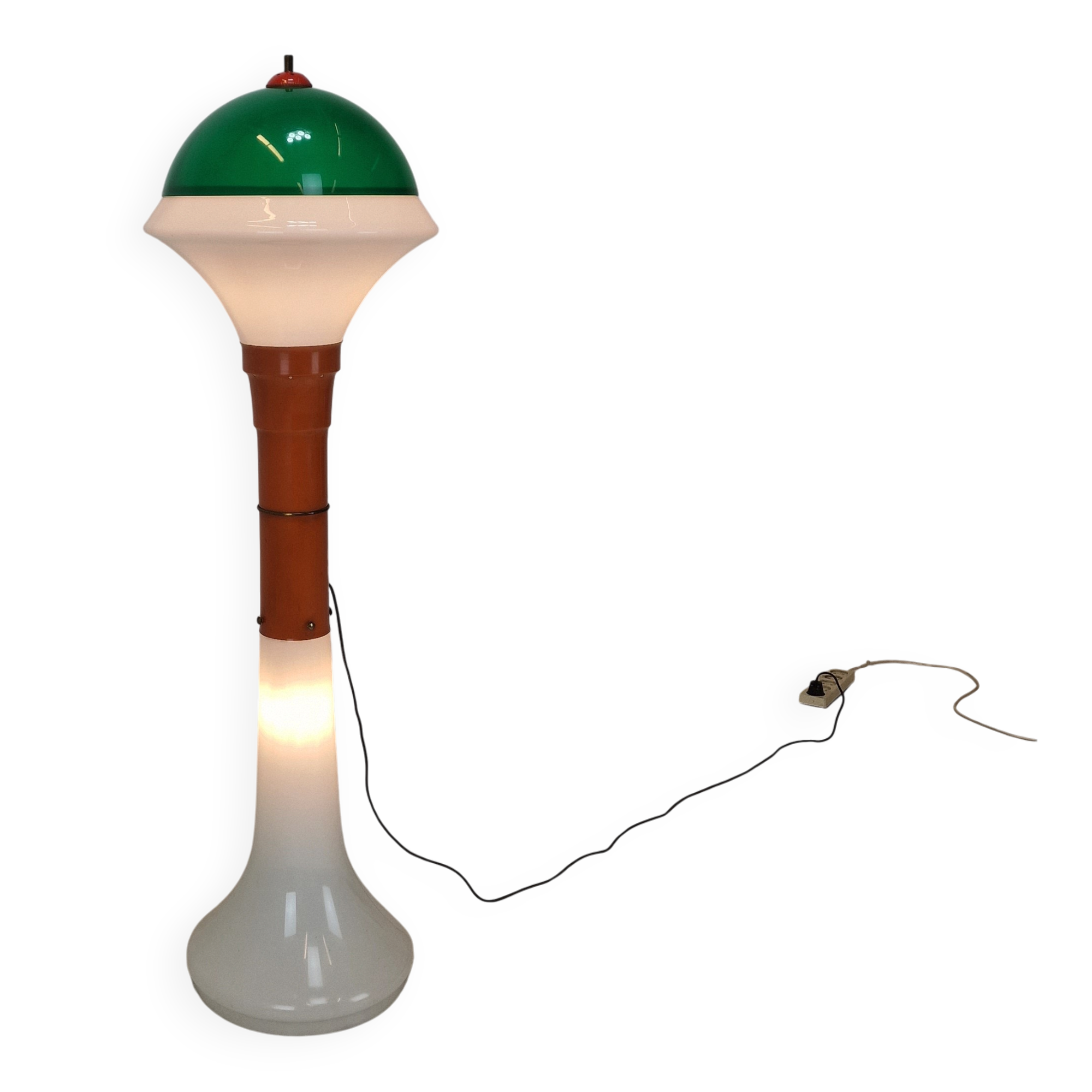 Italian Space Age Murano Glass Floor Lamp, 1970s