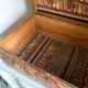 Painted wooden wedding box, early 20th century