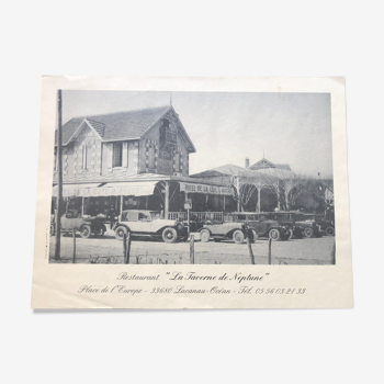 Affiche publicitaire Restaurant a Lacanau