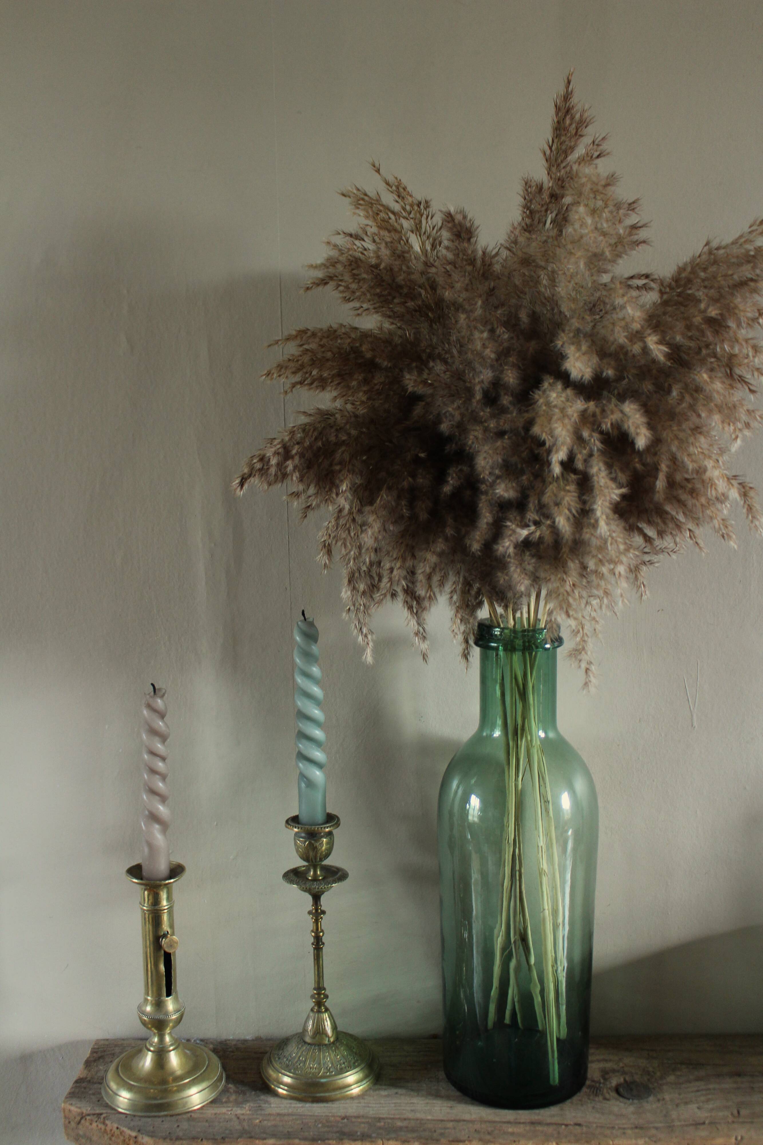 Large Green Glass Bottle Vase