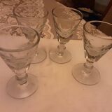 Thick, old bar glasses for aperitif